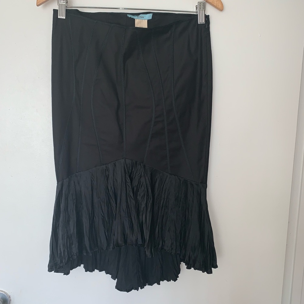 Marciano black pencil high low skirt size 8